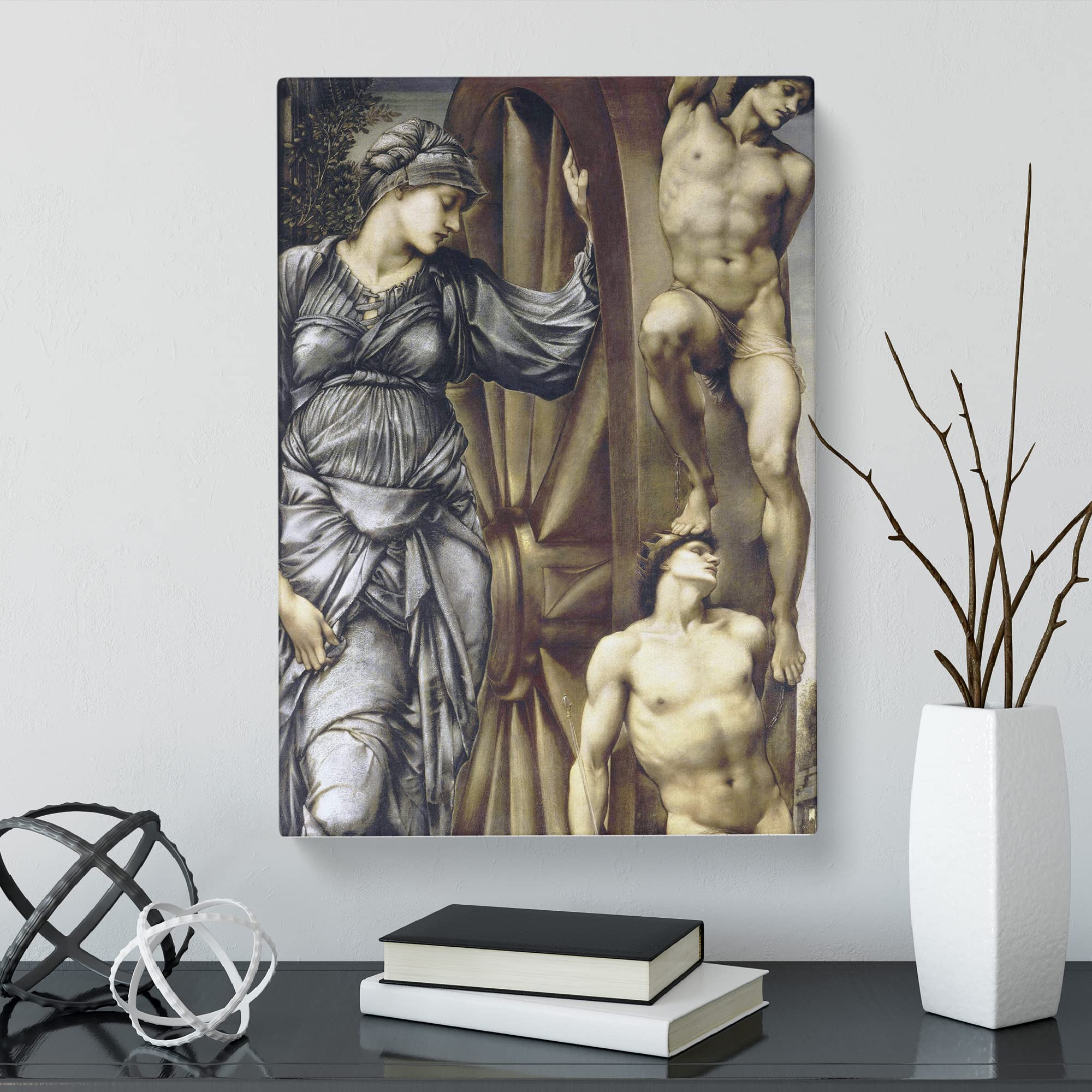 Edward Burne Jones The Wheel Of Fortune Canvas Print, Mixed, 25L x 50W cm - Image 3