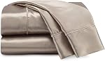 3-Piece Martex Elegance Satin Sheets | Twin Size Bed Sheets | Luxury Hotel Quality Bed Sheets Set | Satin Sheets | Silky Soft & Smooth | Great for Hair & Skin | Leopard Print Sheets | Leopard