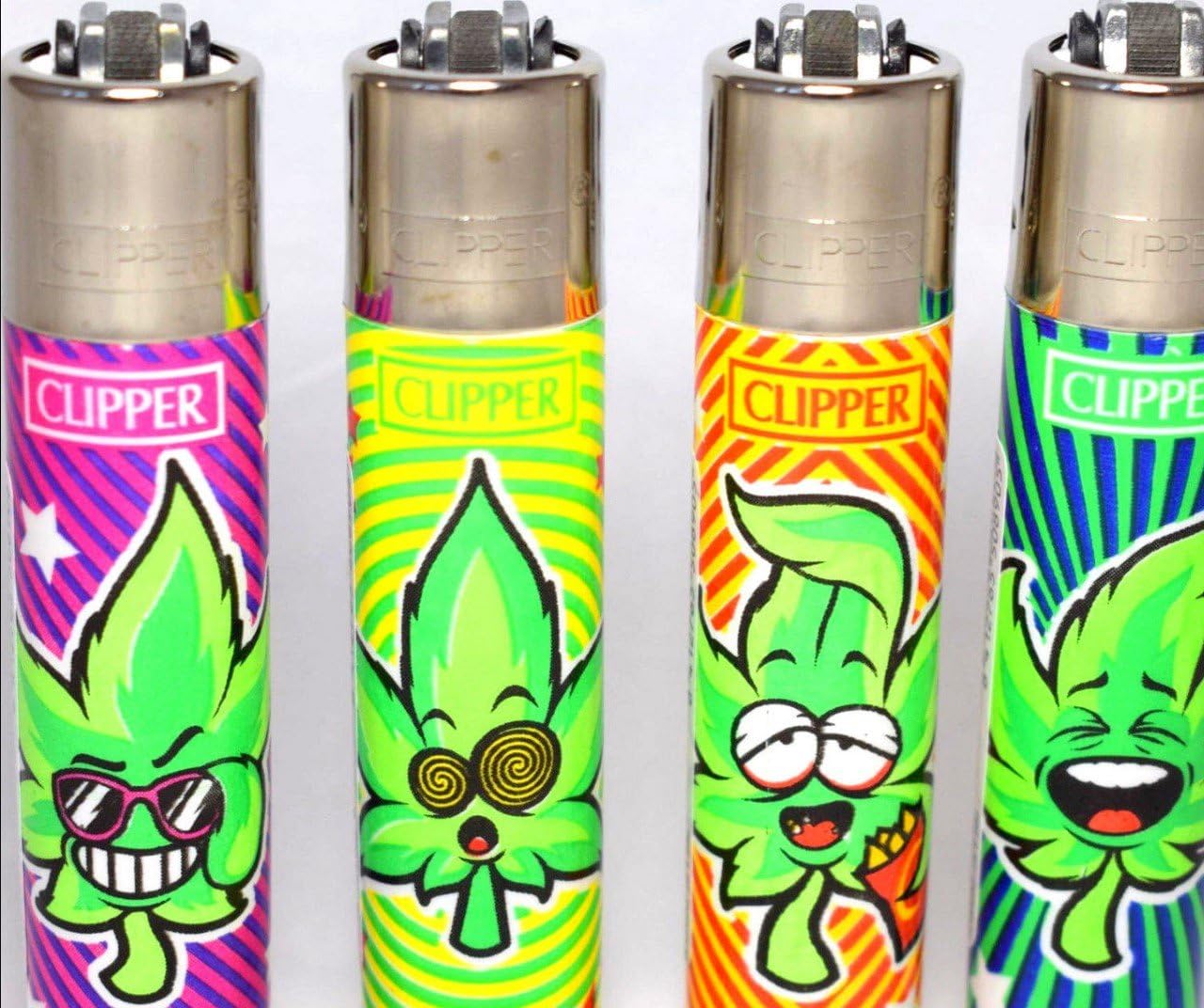 New SMILEY FACE Design Clipper Four Lighters by MV Shop Ltd. Amazon