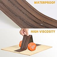 Vista 106 de GSCIT Club Bandas de borde de roble, rollo de 1 pulgada x 10 pies de bandas de borde de chapa - Cinta de madera real flexible previamente pegada