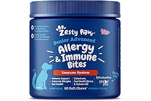 Zesty Paws Allergy Support for Dogs - Anti-Itch Omega 3 Supplement with...