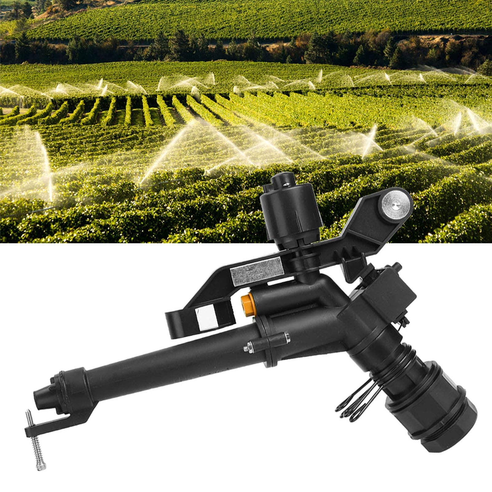 OUKENS - Aspersor de brazo basculante, 1.5 a 1 pulgada, rosca hembra DN25 ajustable, rotación de 360 grados