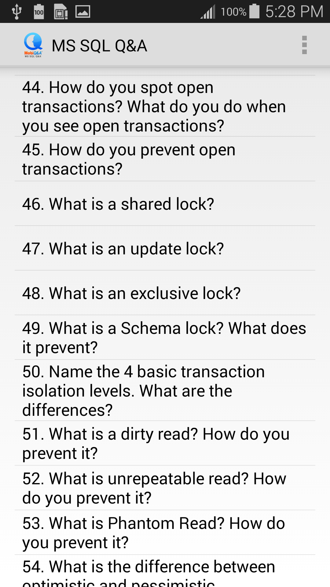 MS SQL Q&A - App on Amazon Appstore