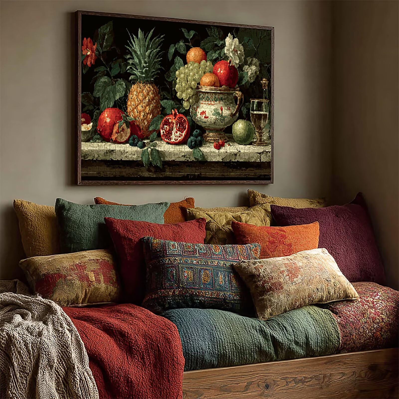 Puzzle Arte con Scatola Frutta, Retro Puzzle Legno 4000 Pezzi Adulti 141x87cm, Attività di Intrattenimento ad Alta Difficoltà, DIY Classici Gioco, Jigsaw Per Tutta La Famiglia, Estate Regalo, A-4630