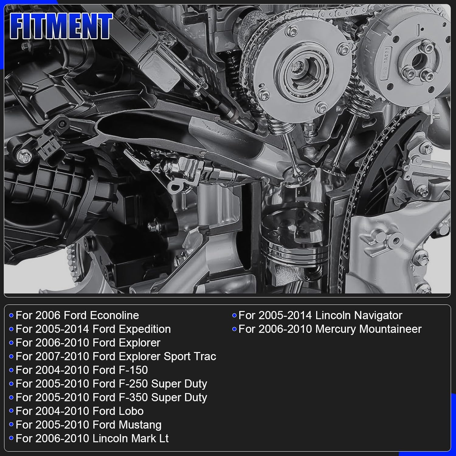 917-250XD Engine Variable Valve Timing (VVT) Sprocket Cam Phaser Gear Compatible with Ford Mercury Lincoln (4.6L/5.4L), Replace# 3R2Z-6A257-DA