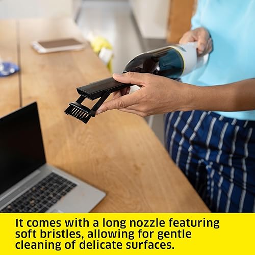 Miniatura 5 de Kärcher Aspiradora de mano CVH 2, sistema de filtración doble, incluye un filtro HEPA 12, boquilla para grietas 2 en 1, inalámbrica, pesa solo 1.4