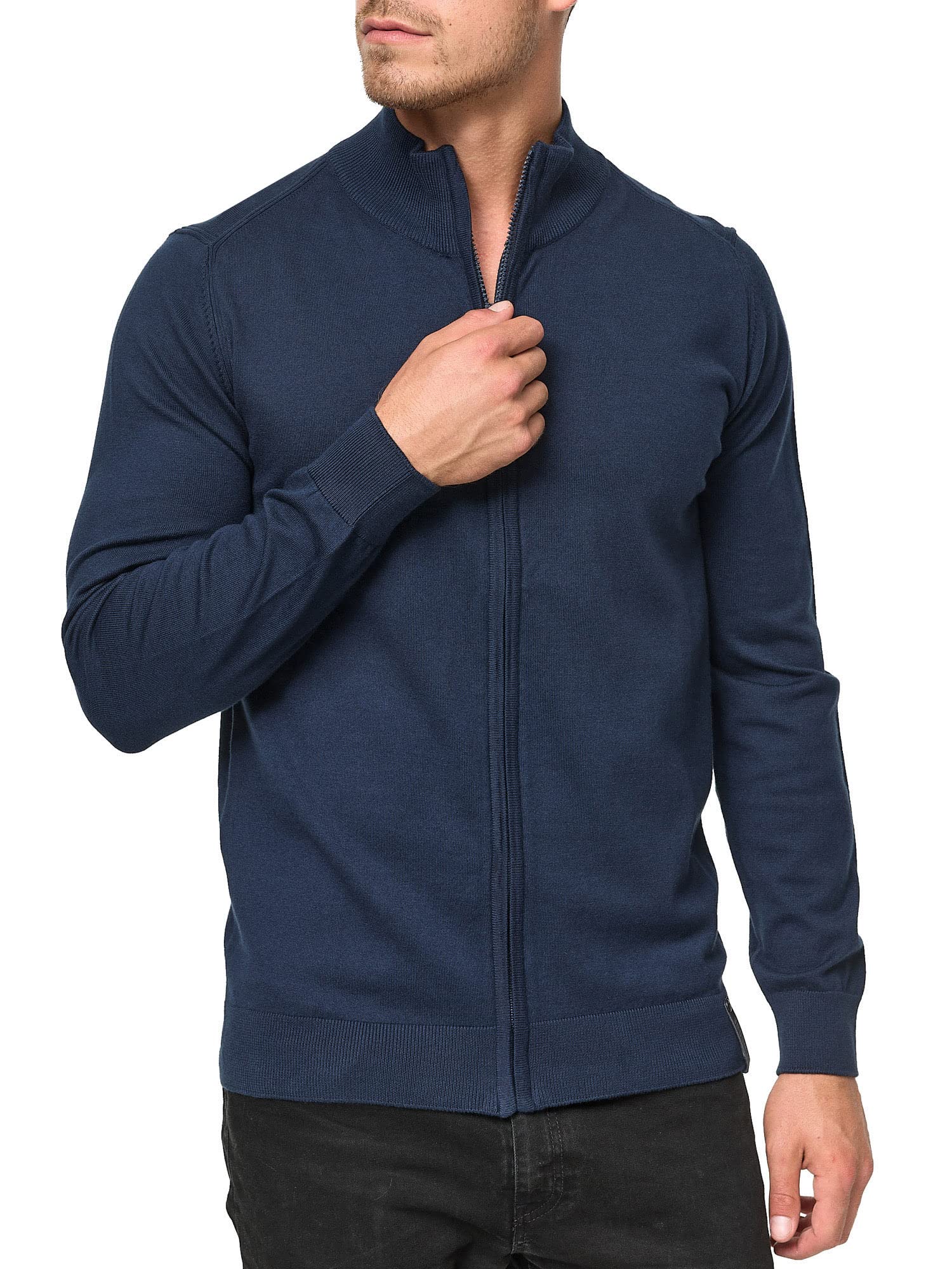 Indicode Cárdigan con Cuello Alto 80% Algodón