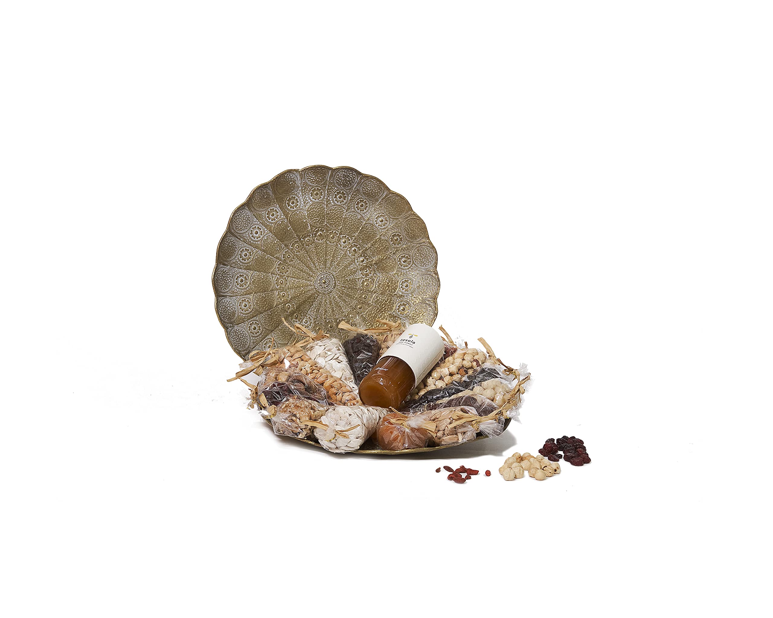 FASHION FRUIT | Cesta de Regalo Gourmet con Surtido de Frutos Secos y Fruta Deshidratada | Soporte Decorativo Incluido | Regalo Original para Cualquier Ocasión; Navidad, Boda, Bautizo, Cumpleaños