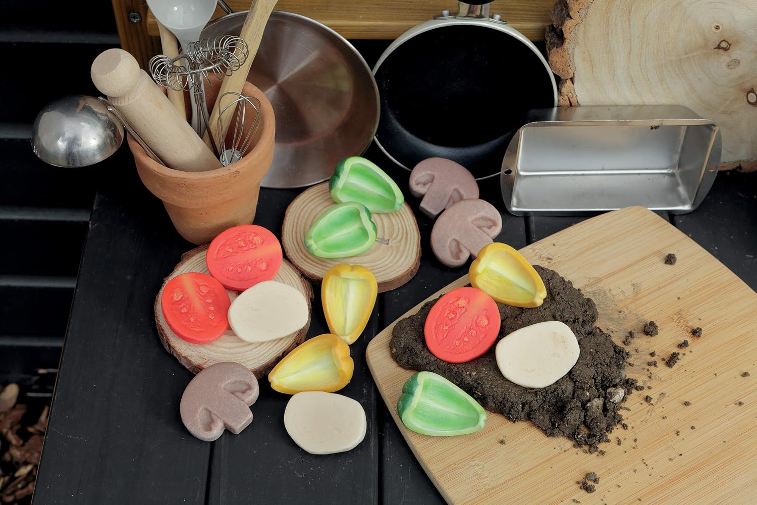 Sensory Play Stones, Pizza Toppings