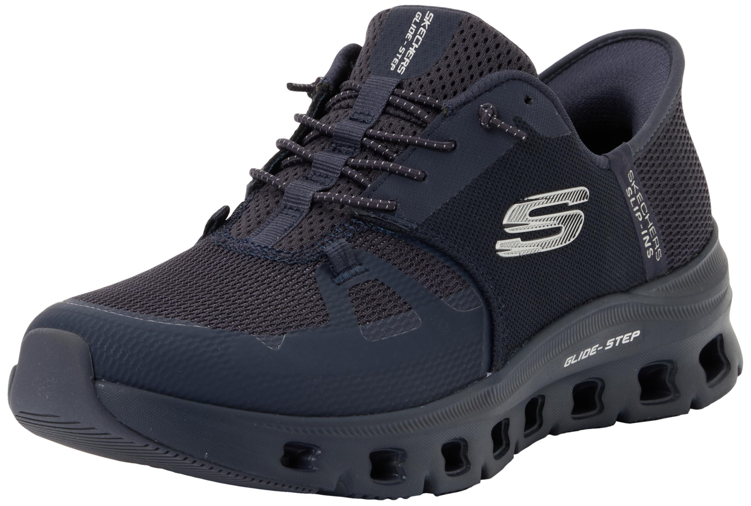 Skechers Damen Glide-Step Pro Hands Free Slip-In-Sneaker, Dunkelmarineblauer Netzbesatz, 39.5 EU