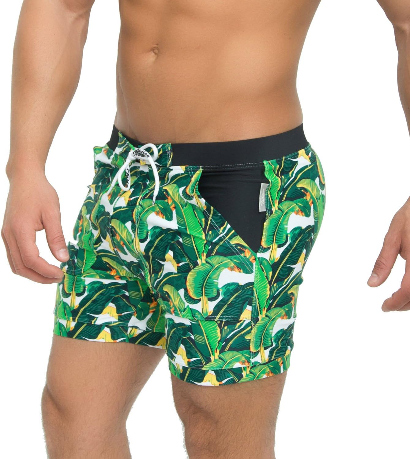 Taddlee Men Swimwear Swimsuits Flower Print Surf Board Boxer Shorts Trunks Long - Image 4