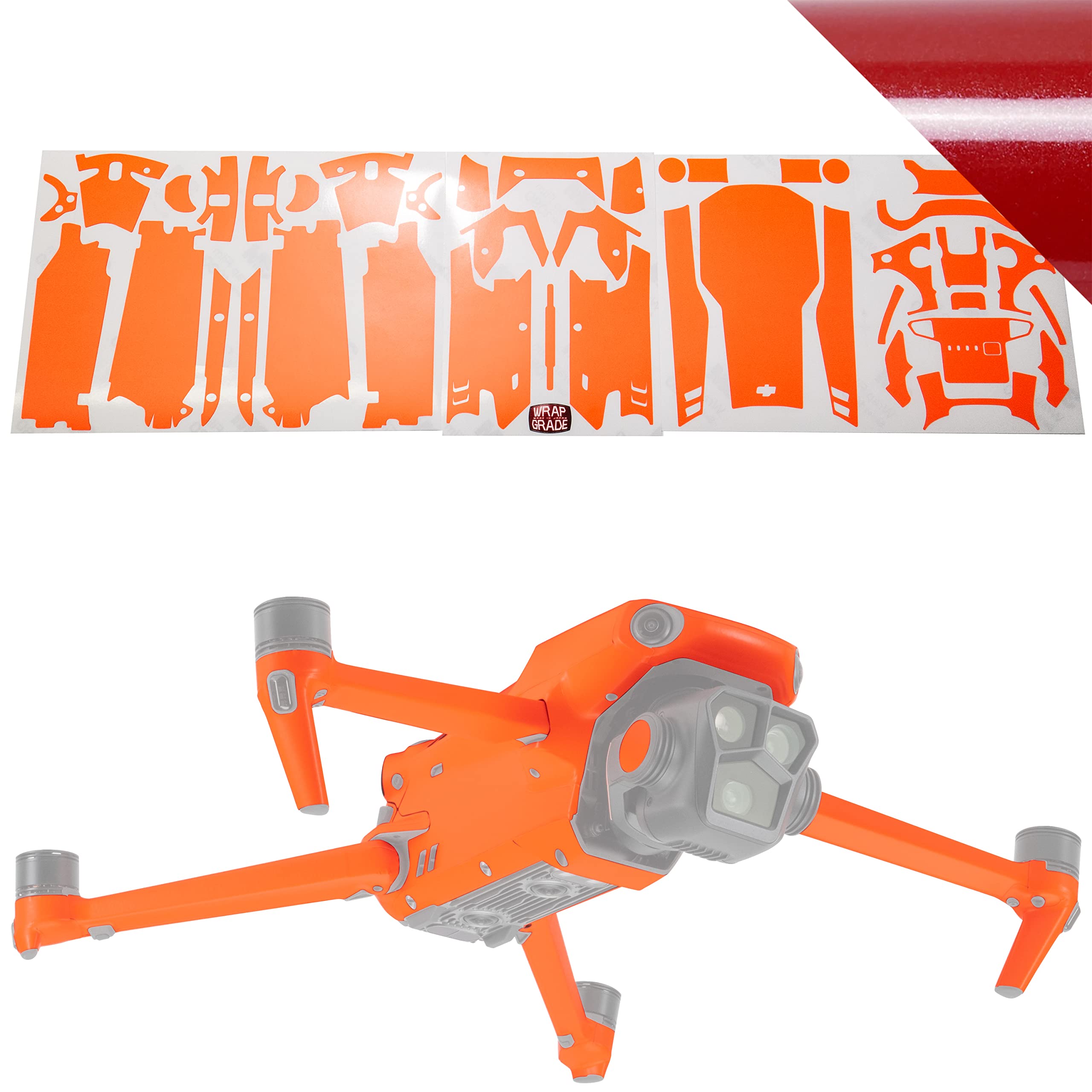 WRAPGRADE Skin Compatible with DJI Mavic 3 Pro (Japan RED)