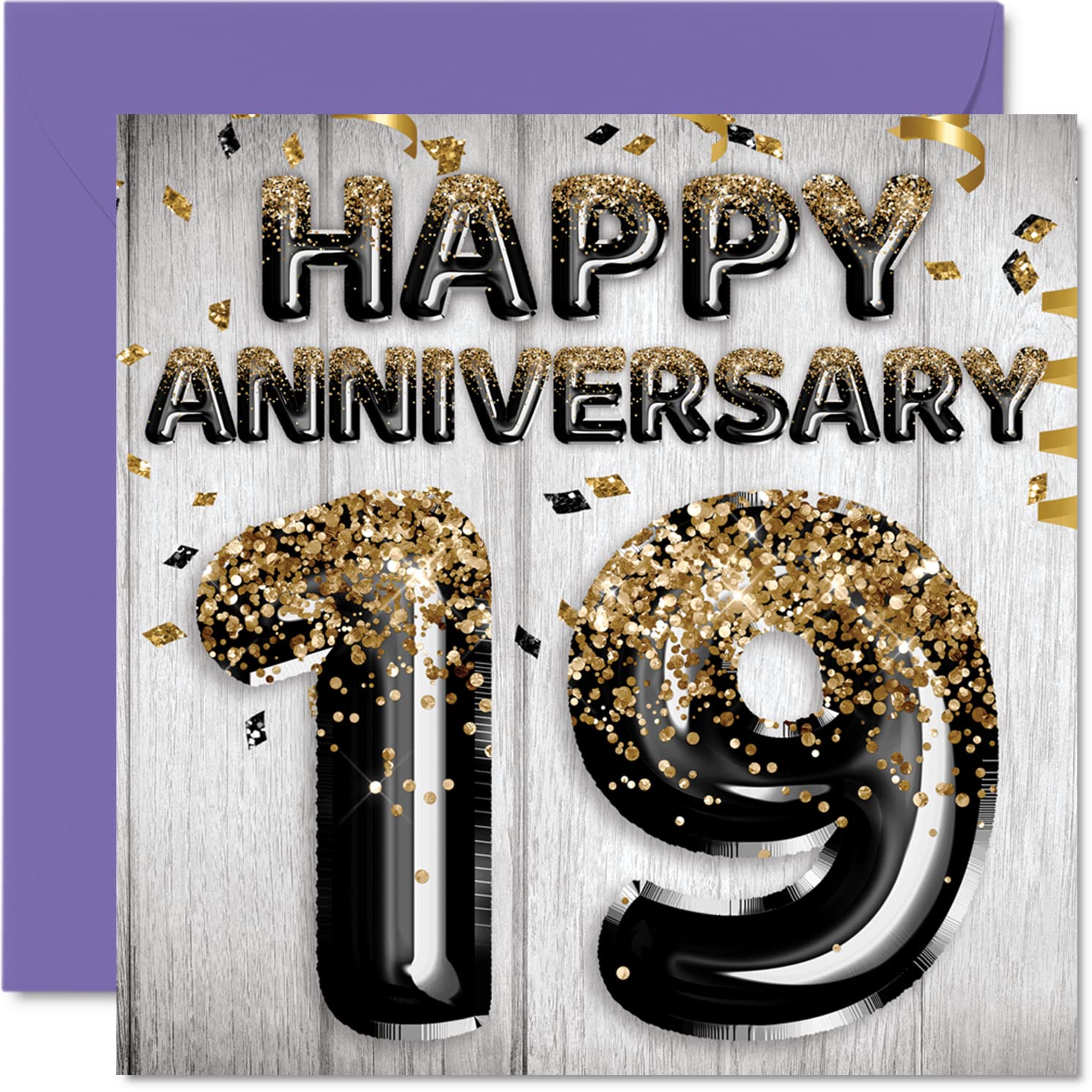 Awesome 19th Anniversary Card for Husband Boyfriend Wife Girlfriend