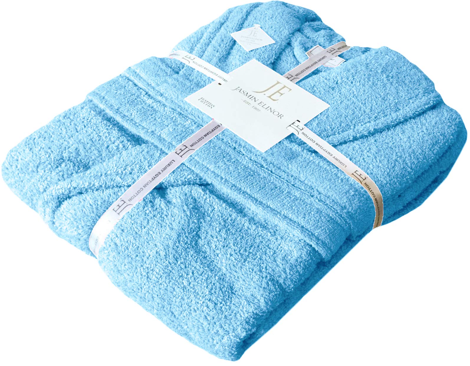 Mens Ladies Unisex Egyptian Cotton Terry Towelling Shawl Collar And Hooded Bathrobe — view 2