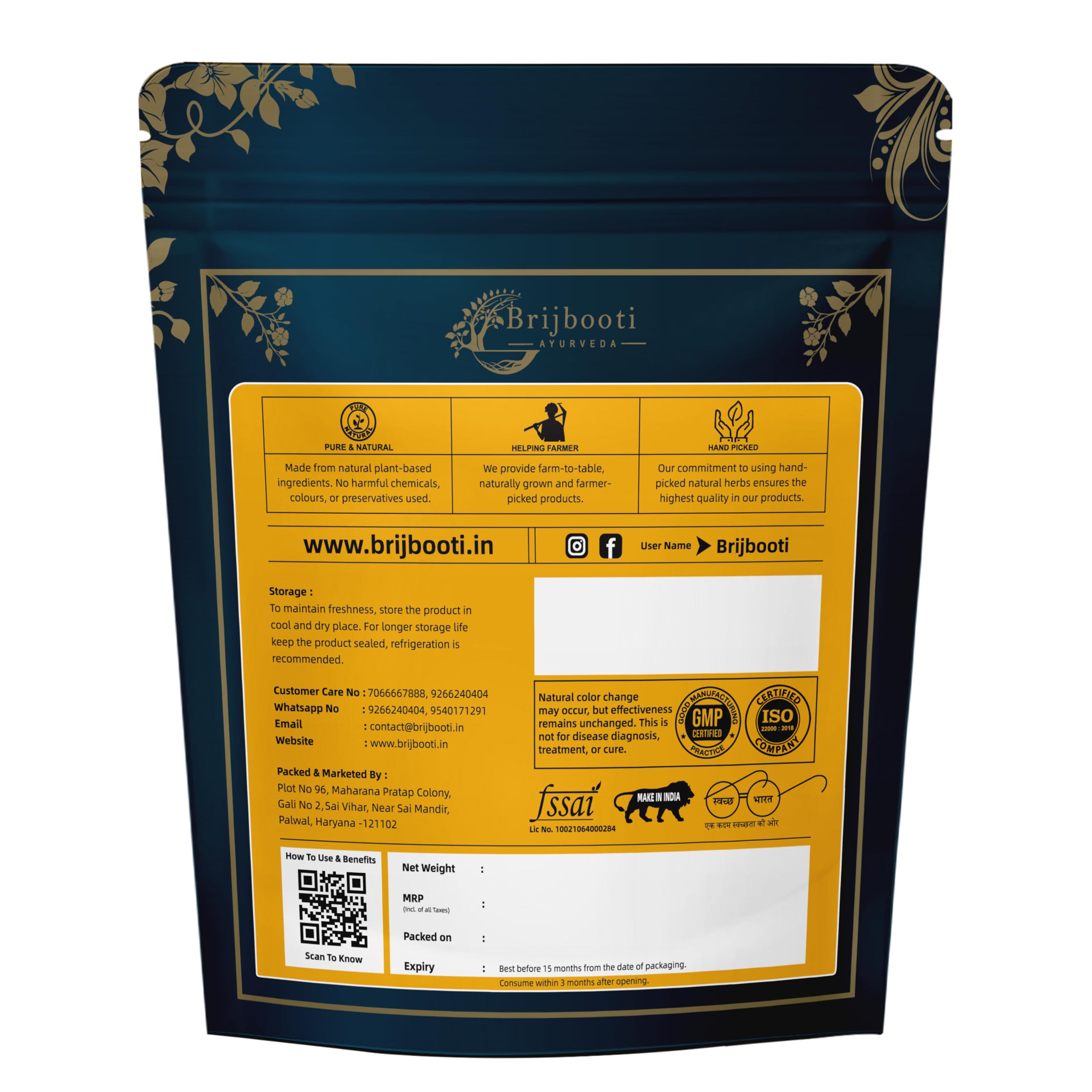 Brijbooti Amla Powder For Hair Mask & Packs (250 Gr) | Indian gooseberry | for Hair, Skin, Eating, and Drinking | Pure and Natural — Amazon image 7