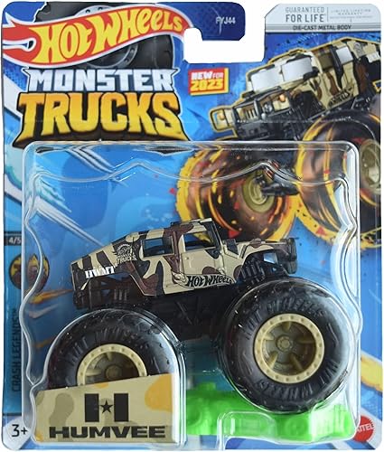 Hot Wheels Monster Trucks Humvee, Crash Legends 45 2023 Connect and Crash Car