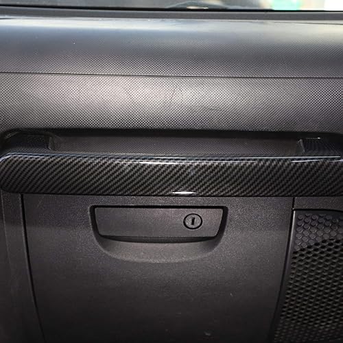 Miniatura 5 de Cubierta de la manija de agarre del asiento del pasajero para Jeep Wrangler JK JKU 2007-2010 (grano de fibra de carbono)