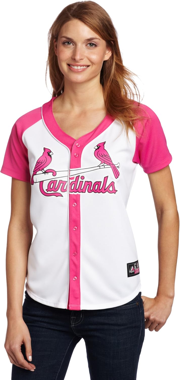 Majestic MLB St. Louis Cardinals Camiseta de béisbol sintética de