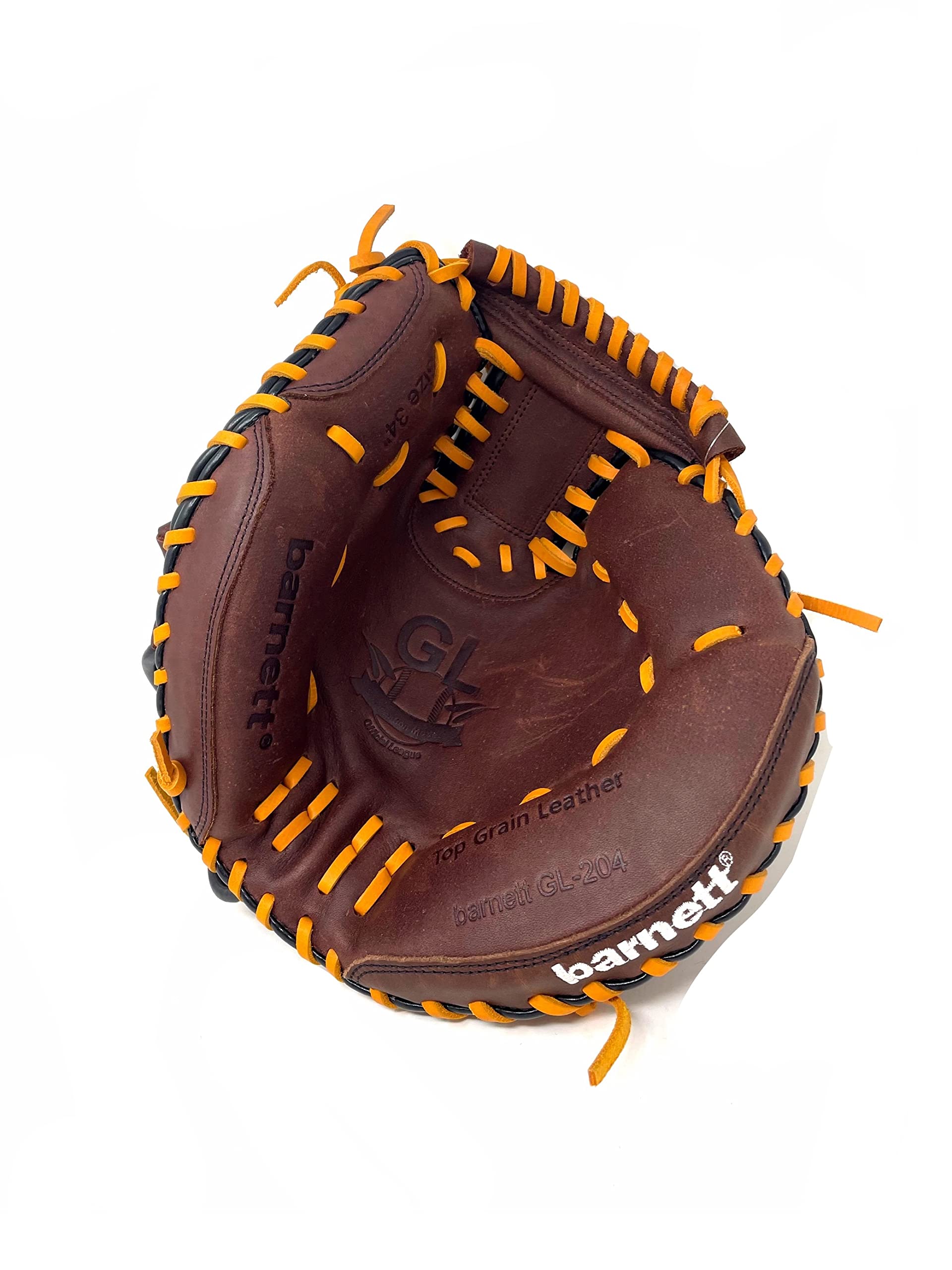 GL-204 Gant de Baseball Cuir de Catch pour Adulte 34, Marron (REG (pour droitier Le Gant se Porte à Gauche))