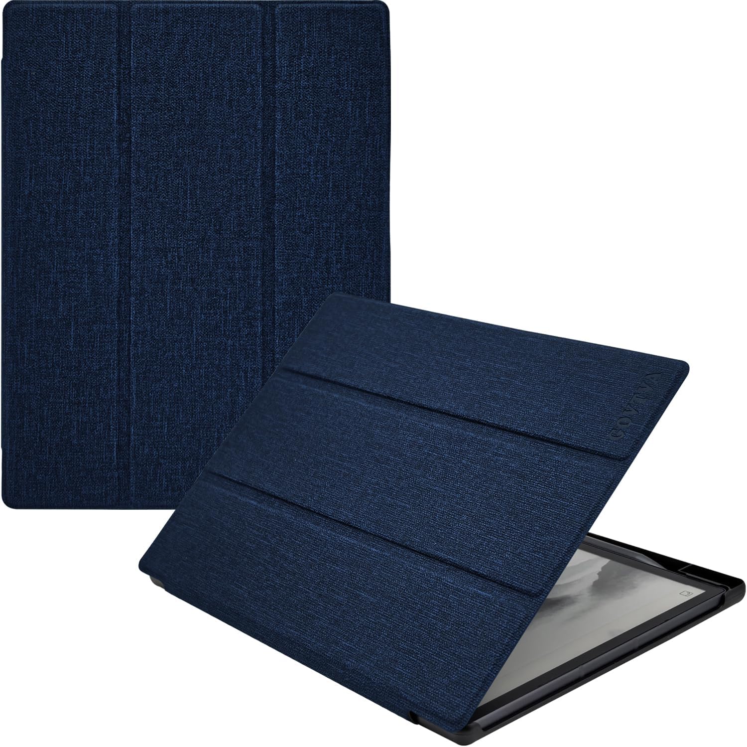 Protective Folio Case for iFLYTEK AINOTE Air 2, Ultra-Thin Lightweight Trifold Protective Cover with Built-in Pen Holder Auto Sleep/Wake for AINOTE Air2 Tablet 8.2 inch (Cloth Bark Blue)