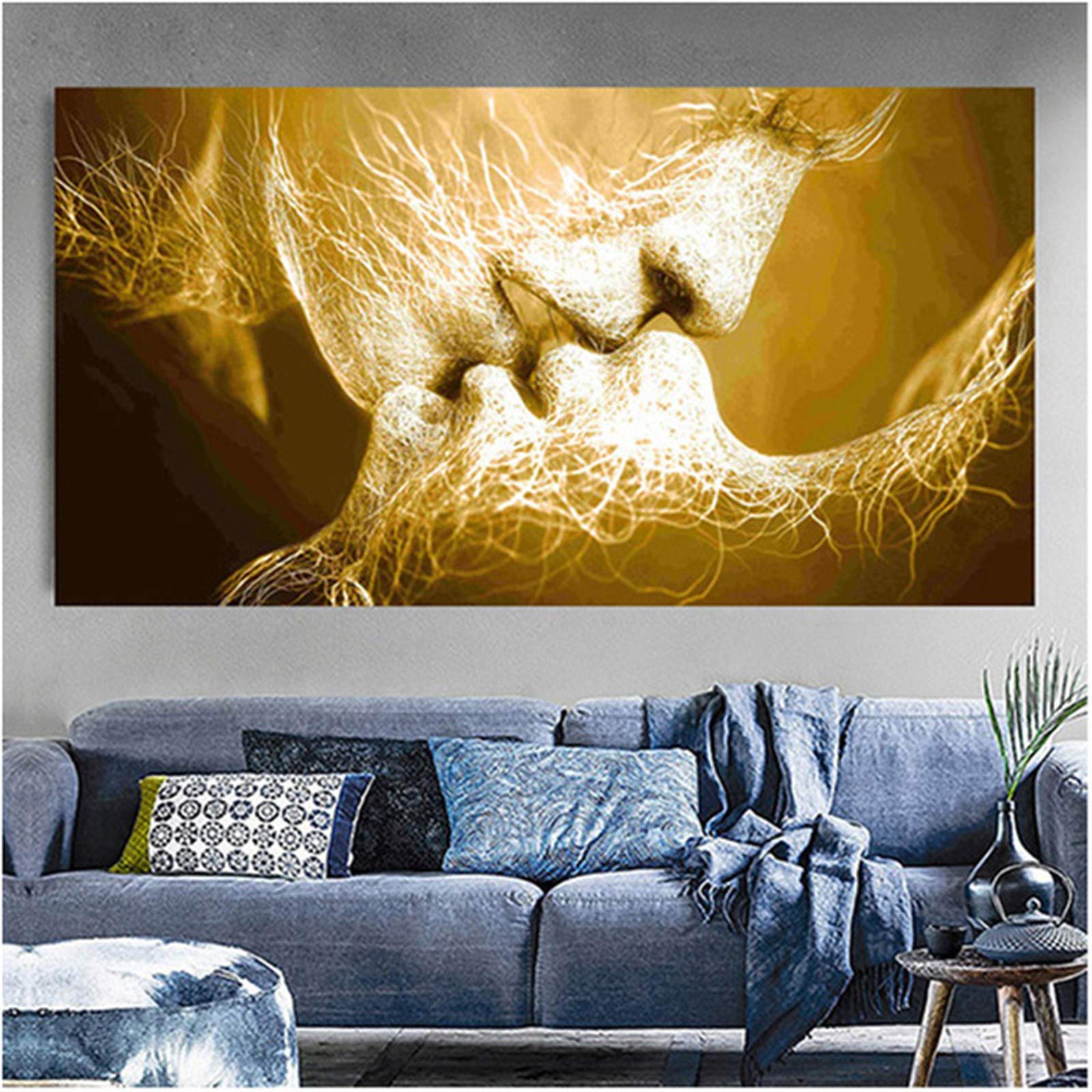 Diamond Painting Baiser d'amour 5D Square Drill broderie grand format 16x32inch pour salon