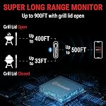 ThermoPro TempSpike 500FT Thermomètre à viande sans fil, thermomètre à viande Bluetooth sans fil pour la dinde Lamb de boeuf, Thermimètre à viande numérique sans fil BBQ Thermomètre à fumeur dans le four