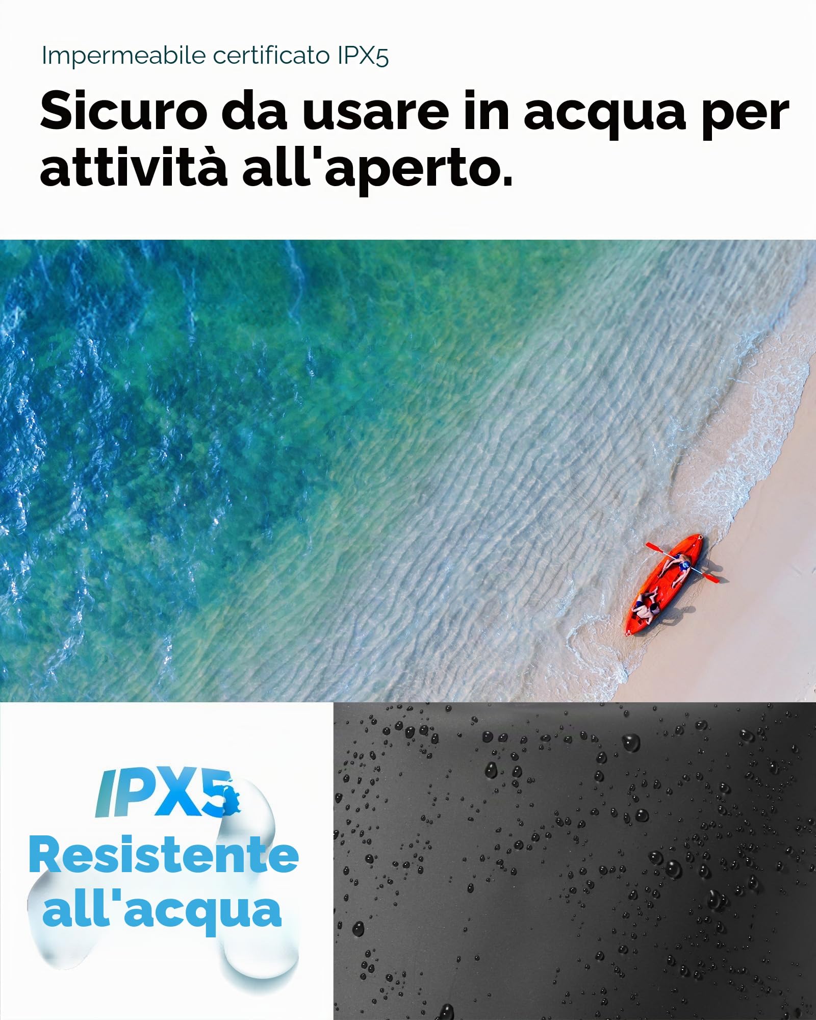 Spigen A631 Borsa Impermeabile IPX6 30L con Tasca | Nero, Borsa Impermeabile IPX6 30L, Tasca Interna, Cinghie Regolabili per Zaino o Tracolla. Roll-top