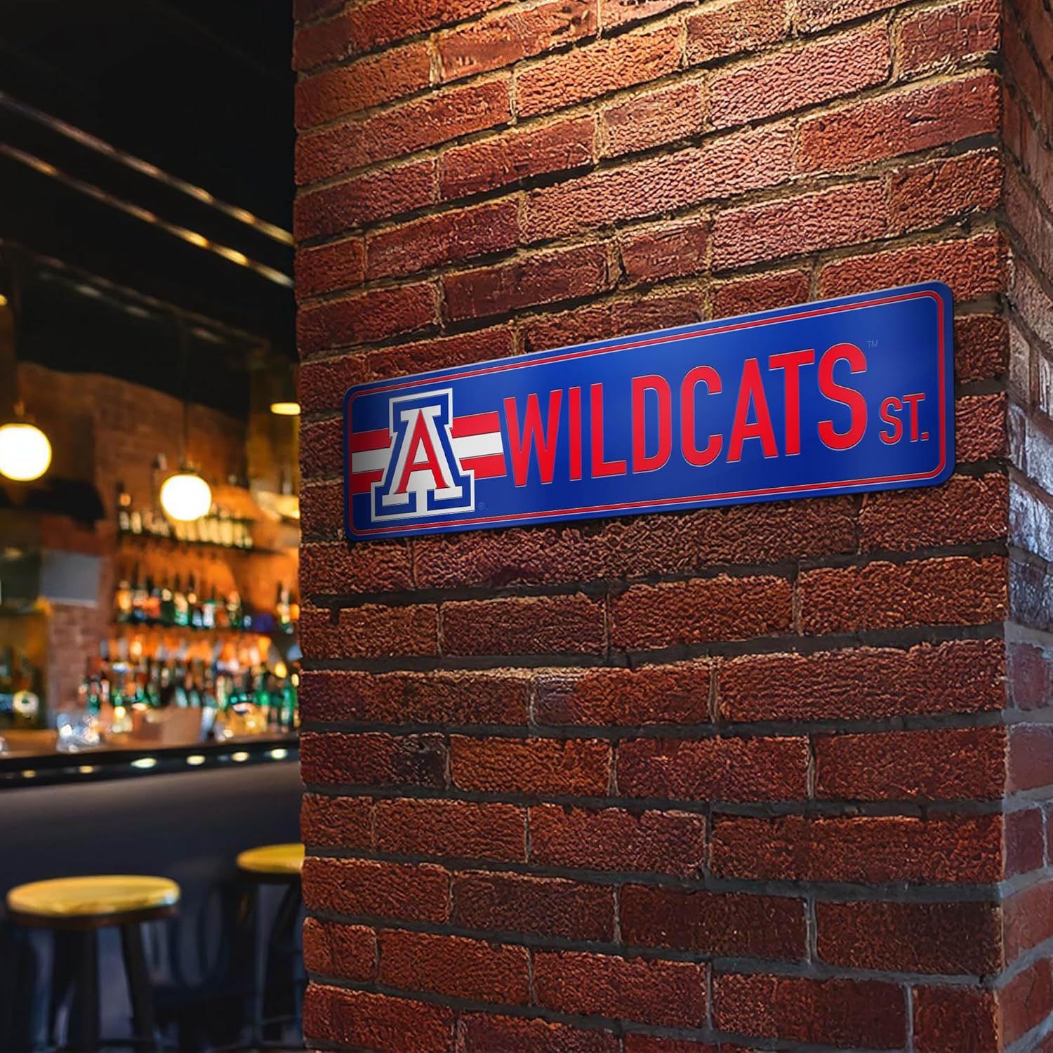 Rico Industries NCAA Standard Laser Cut Acrylic Street Sign 3.5” X 14.25” Home Decor - Bedroom - Office - Man Cave