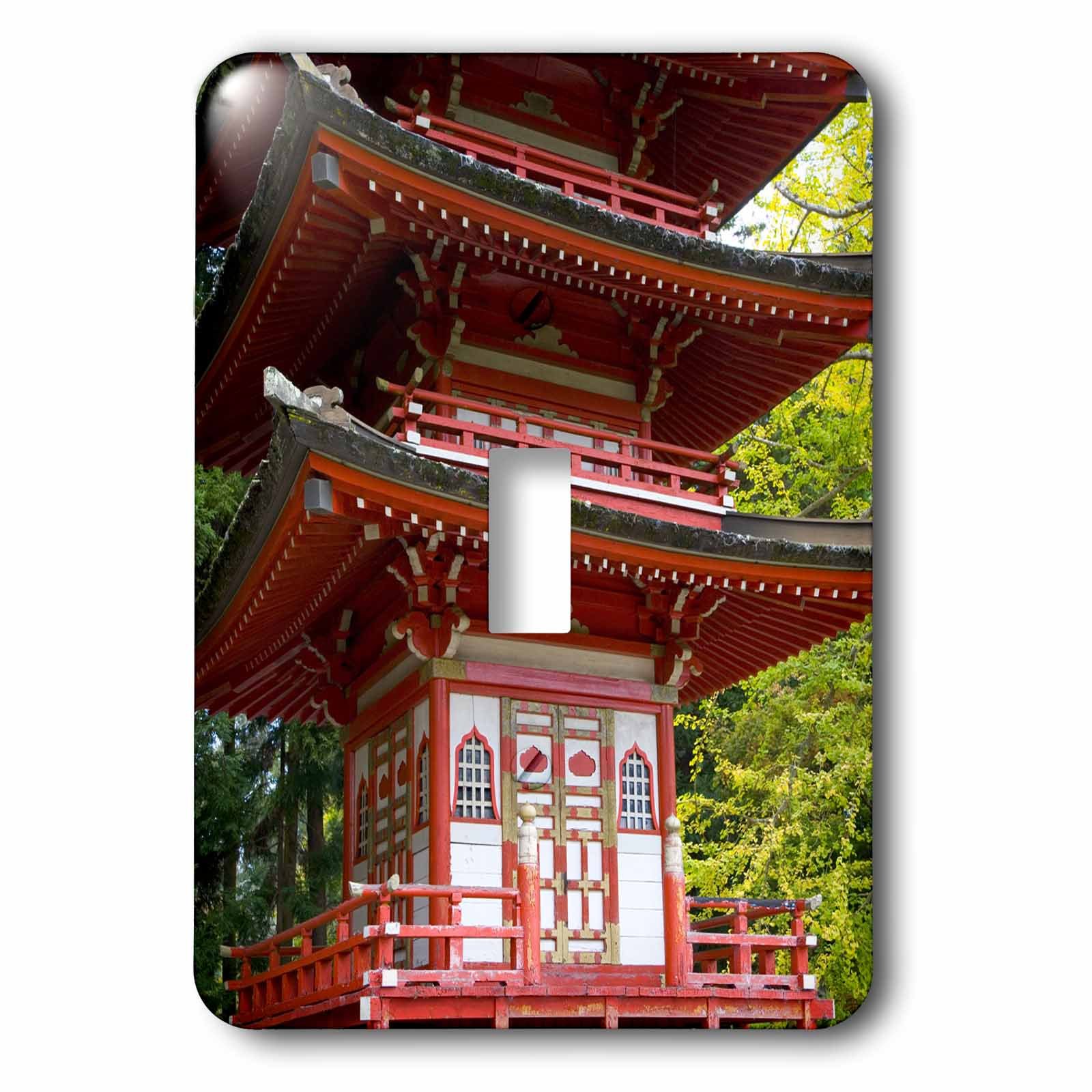 Pagode Japonaise interrupteur simple pour remplacer un interrupteur blanc classique jauni