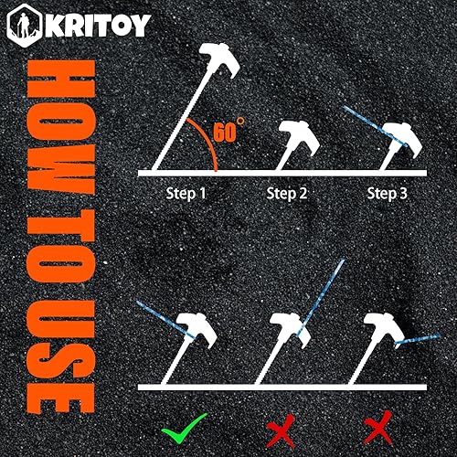 Miniatura 6 de Paquete de 30 estacas de tienda de campaña resistentes  Estacas de tienda de campaña de 8 pulgadas con rosca  Anclajes de tierra atornillados