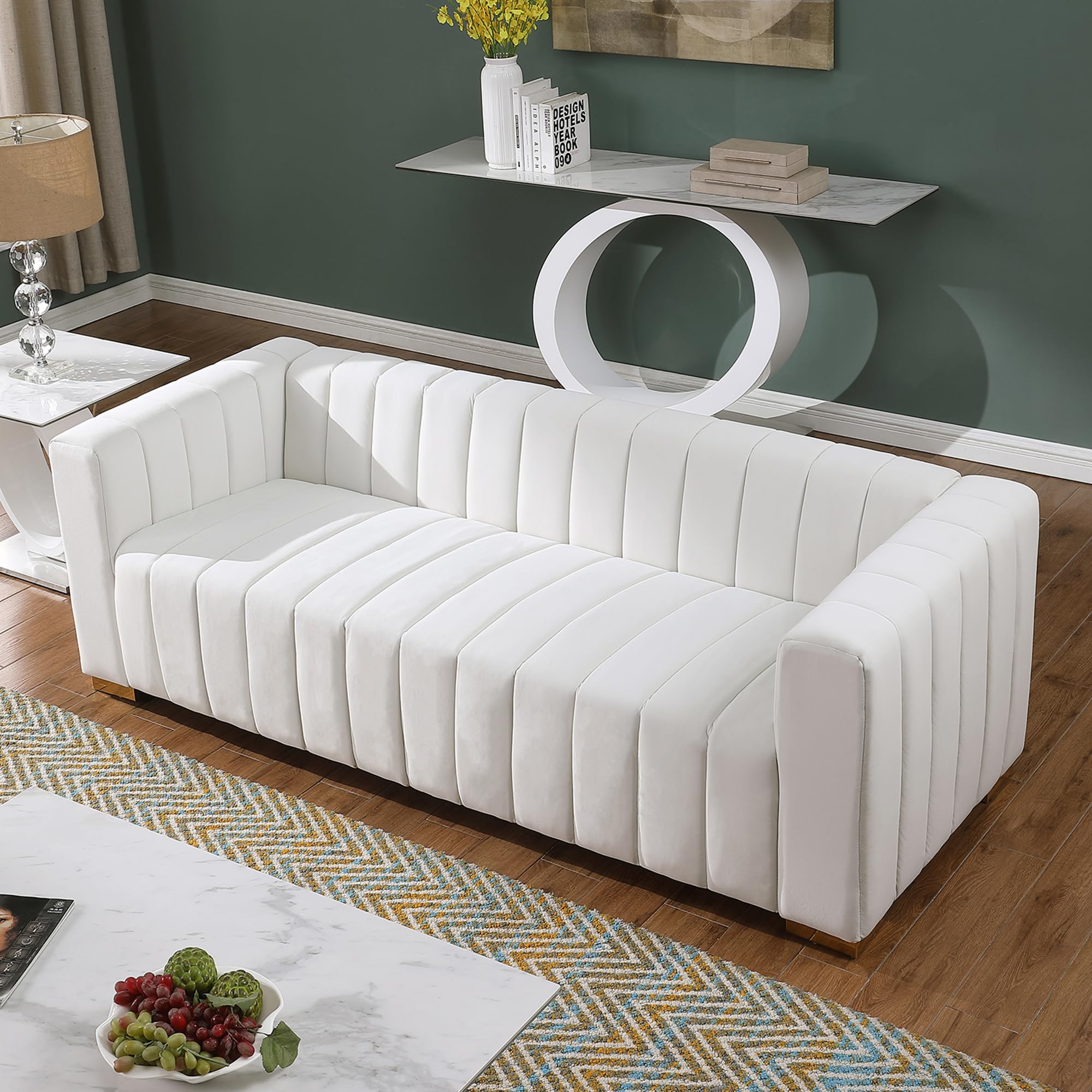 美品》IDC大塚 3P総革ソファ