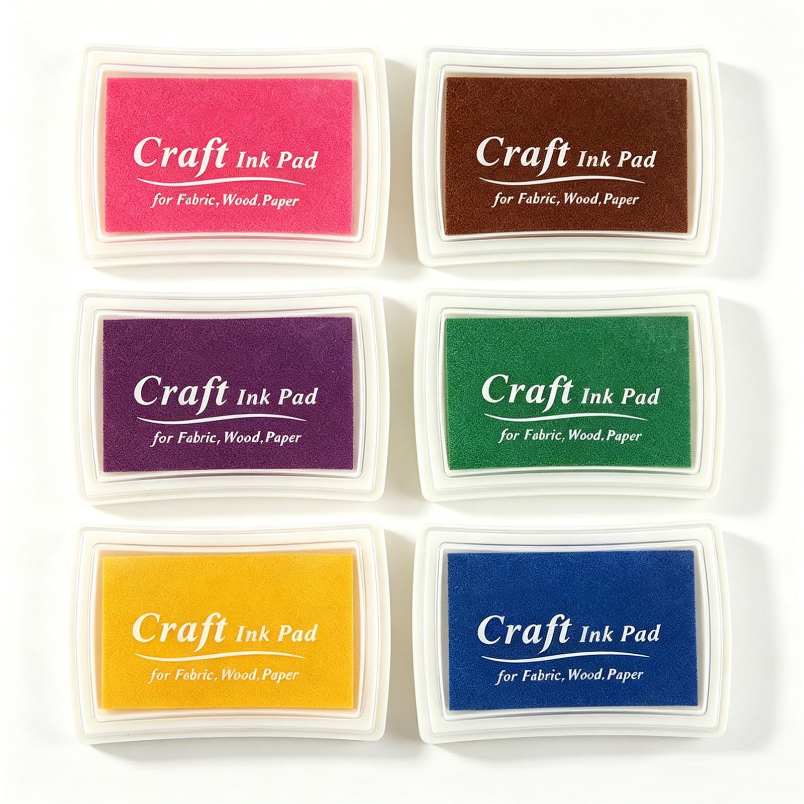 Photo 1 of JZTang 6 Pcs Craft Ink Pads Set, Washable Stamp Pads for Kids
