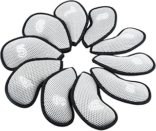 10Pcs/Pack New Meshy Golf Iron Covers Set Golf Club Head Cover Fit Most Irons