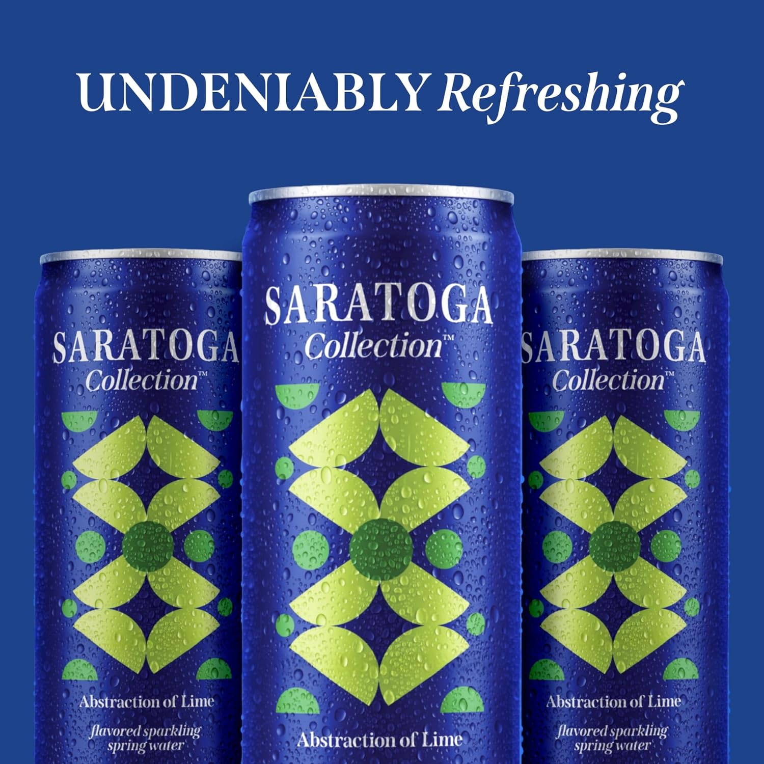 Saratoga's Sparkling Spring Water, Lime Flavor, Collection 12 fl oz Cans, 24 Pack
