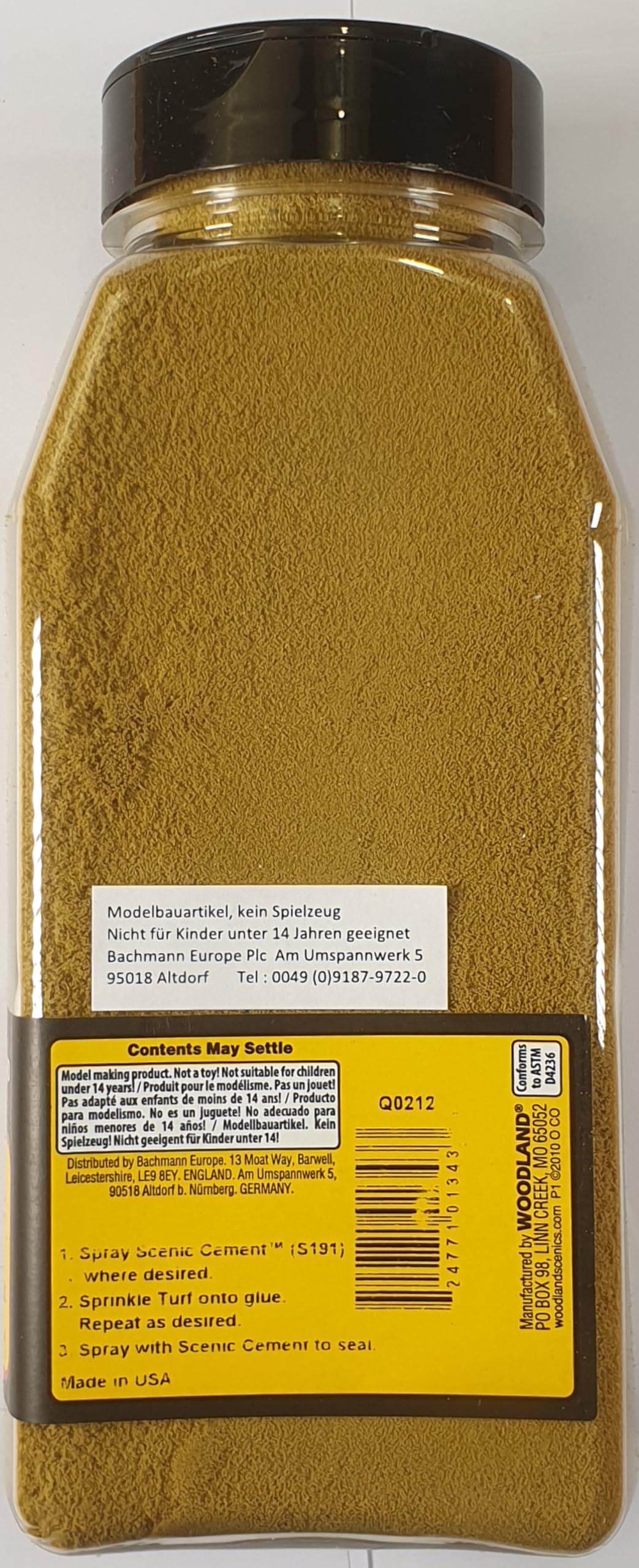 Woodland Scenics T1343 Material ecológico Material de follaje Pasto Amarillo césped Fino Pasto Amarillo