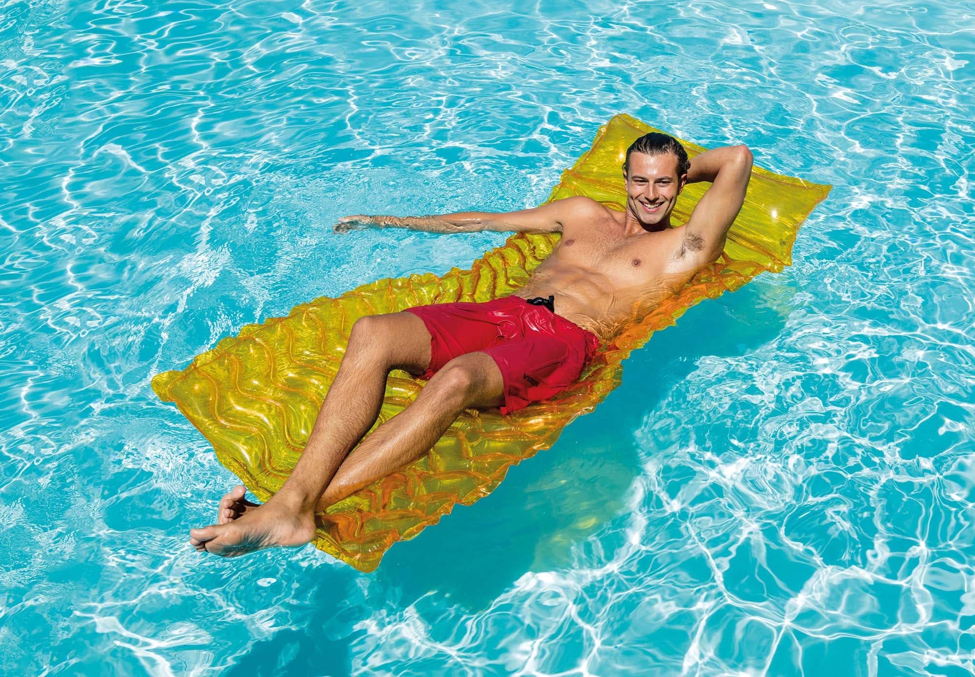 Intex - Tote-N-Float Wave Inflatable Air Mat, (90 inches X 34 inches), (Colors May Vary), (2 Pack)