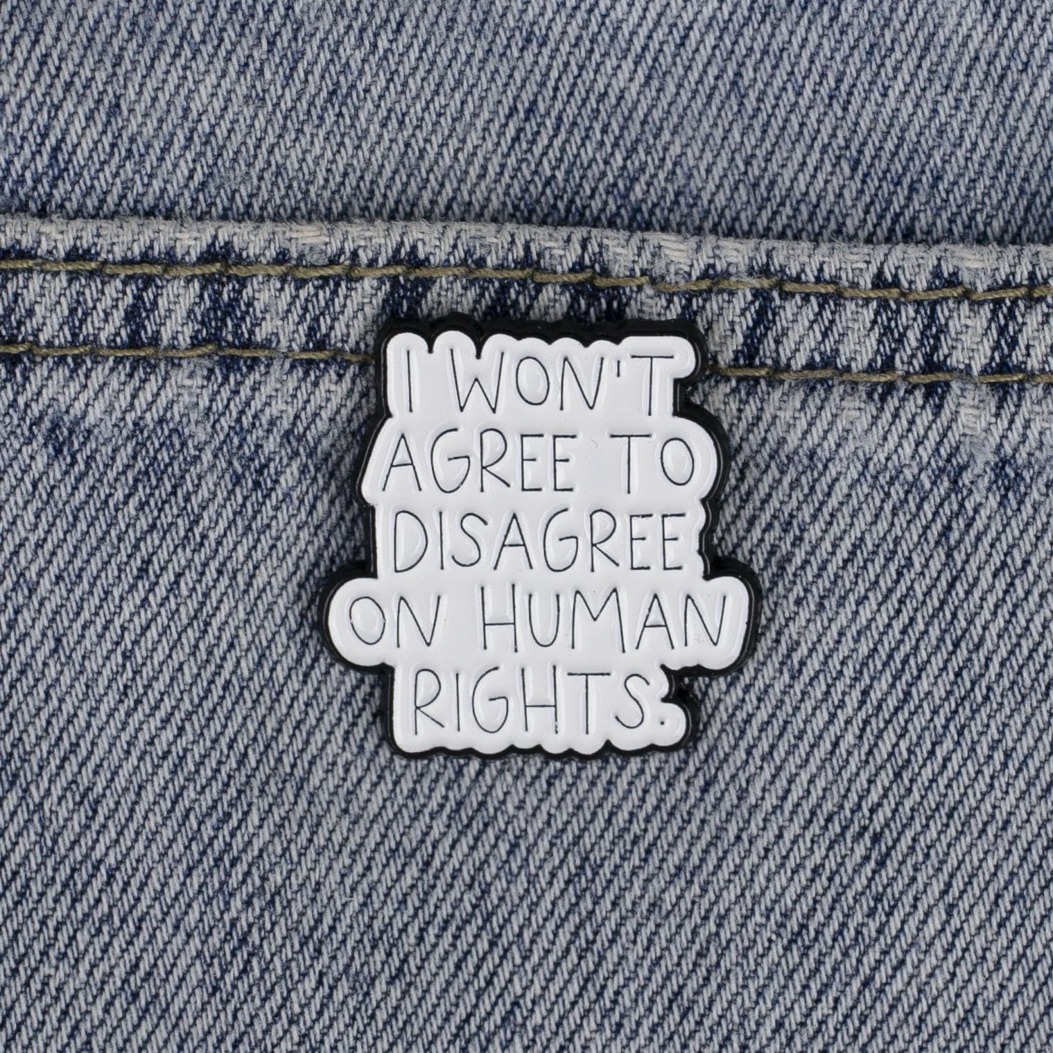I Won’t Agree To Disagree On Human Rights Lapel Pin, Equality Human Rights Advocacy Enamel Pin, Social Justice Badge Brooch, Equality Awareness Brooch For Friend Activists, Feminist Gift, Anti Discrimination Badges, Motivational Message Sayings Accessory