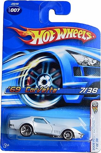 Hot Wheels '69 Corvette - Primeras ediciones de 2006 738 - Blanco