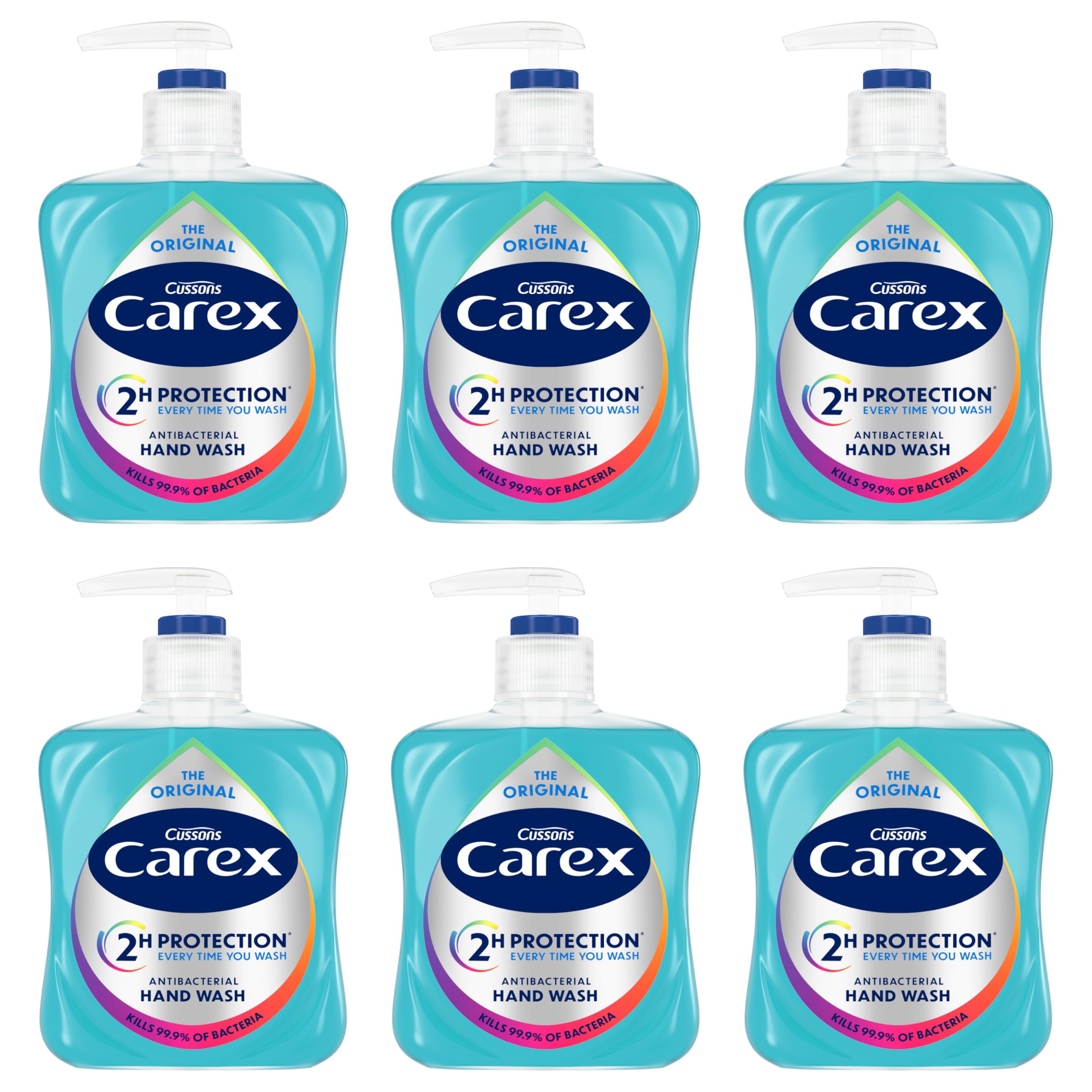 Carex Original Antibacterial Hand Wash, Clean & Protect Hands,  Pack of 6