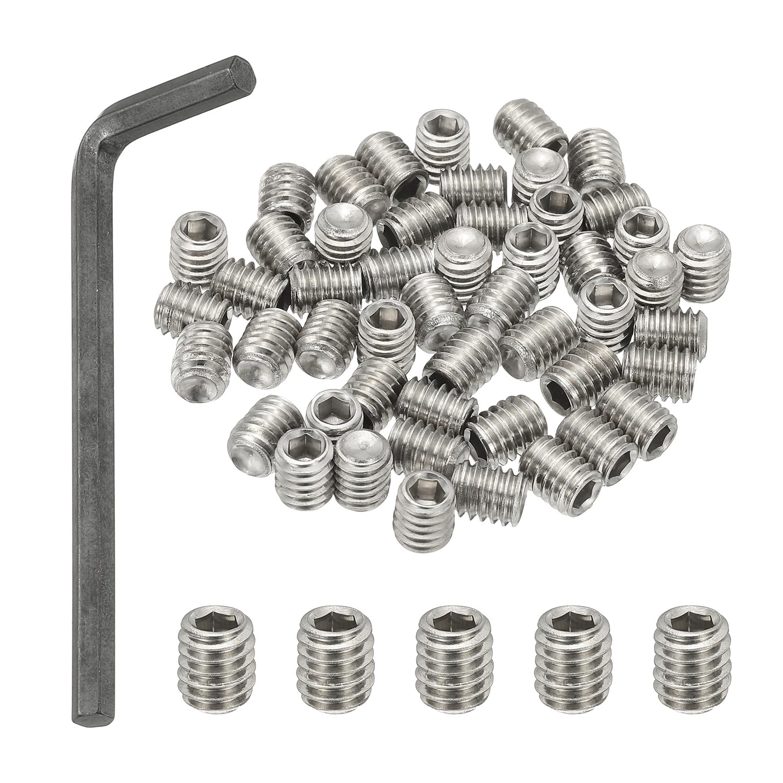 PATIKIL 5/16-18x3/8" Internal Hex Socket Set Grub Screws