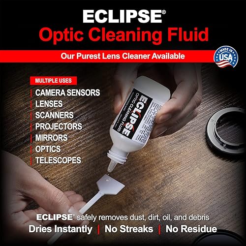 Miniatura 9 de Aeroclipse Líquido de limpieza óptico, limpiador de lentes de cámara no inflamable y solución de limpieza de sensor digital para lentes recubiertas