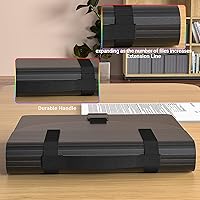 Vista 5 de Organizadores de archivos con asa, organizador de archivos de acordeón de 25 bolsillos, carpeta de archivos expandible portátil para recibos