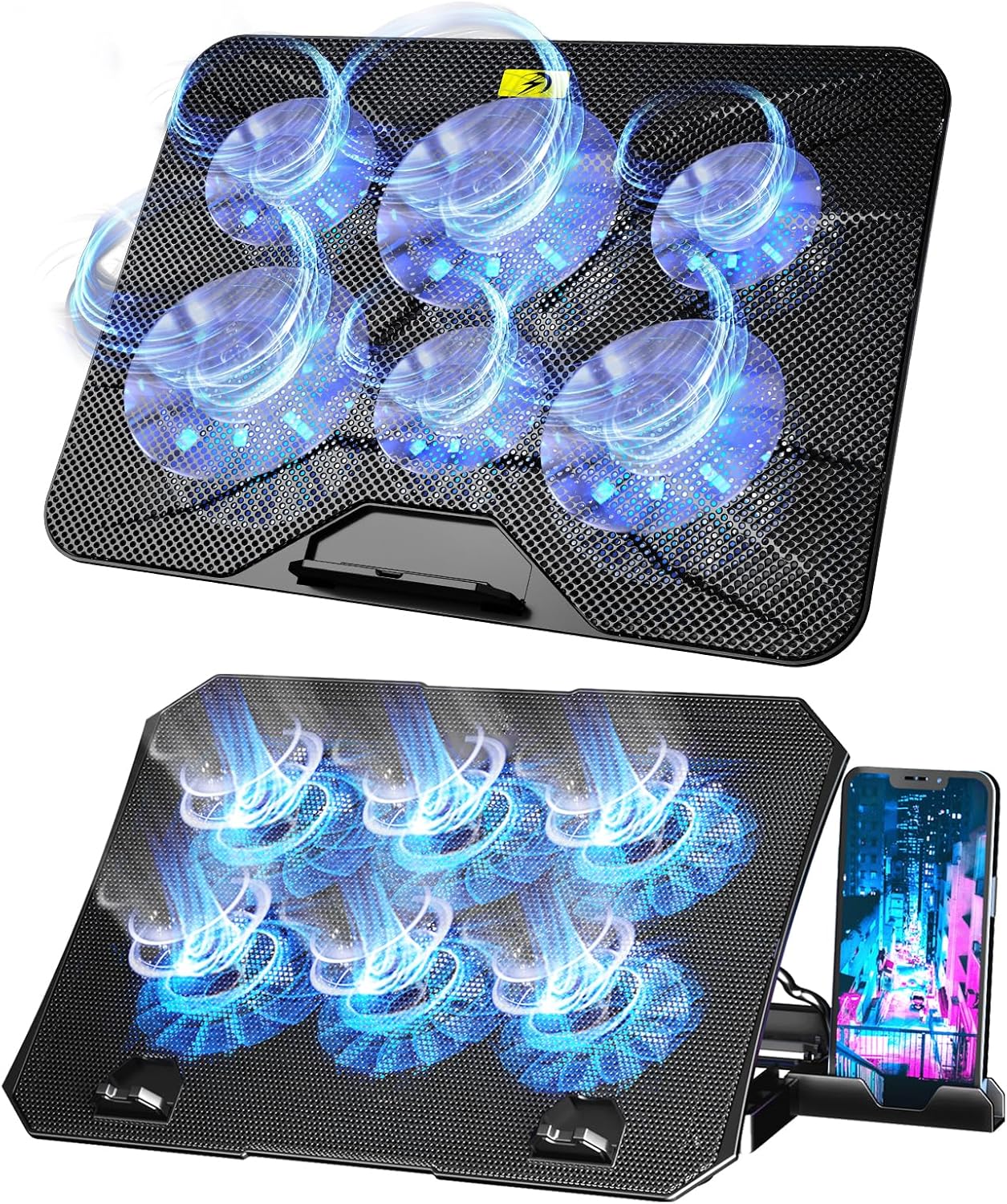 AICHESON S039 Blue Laptop Cooler and 003 Blue Laptop Cooling Pad Set