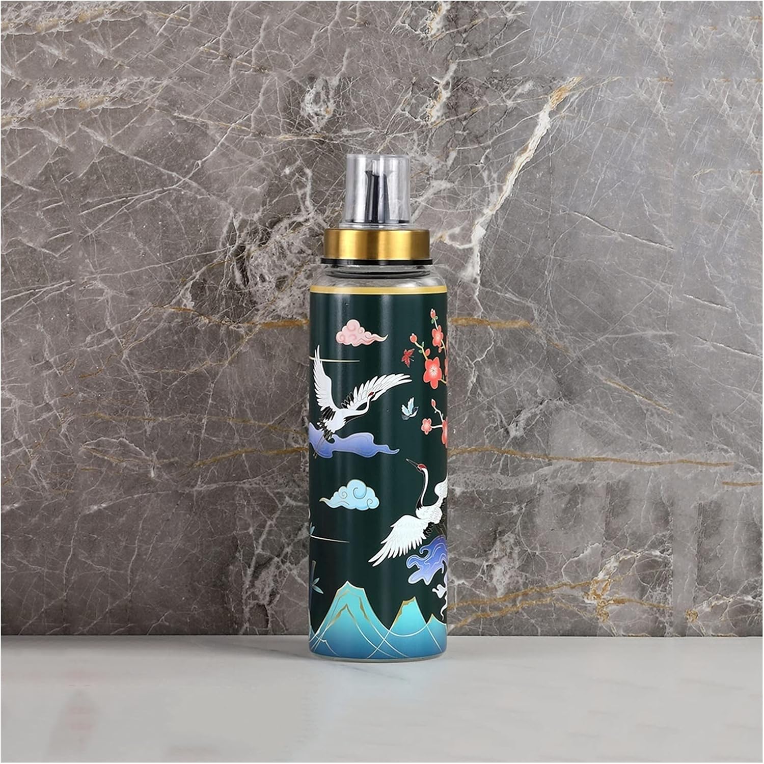 oil bottle High Borosilicate Glass Oil Bottle with Eagle Spout Multi-tone Material Bottle Oil and Vinegar Dispenser Leak-proof Oiler oil sprayer(Color:A)