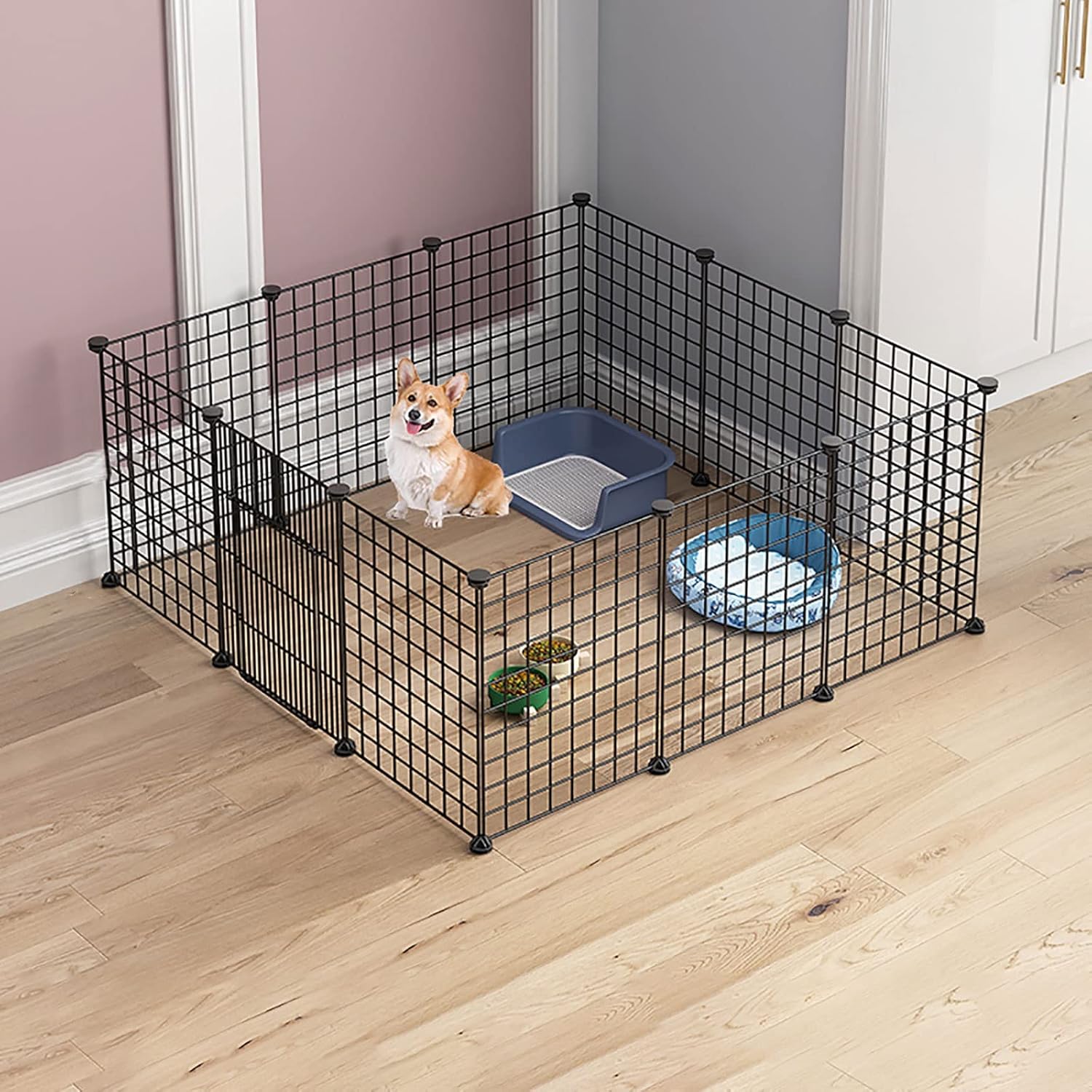 Cat Cages Indoor Litter Dog Playpens Caves Houses Box Kitten Cage Cats Outdoor Enclosures,Indoor Cat Playpen & Crate - Spacious Cat Enclosure for Small Animals, Ideal for 1-3 Cats & Kittens,