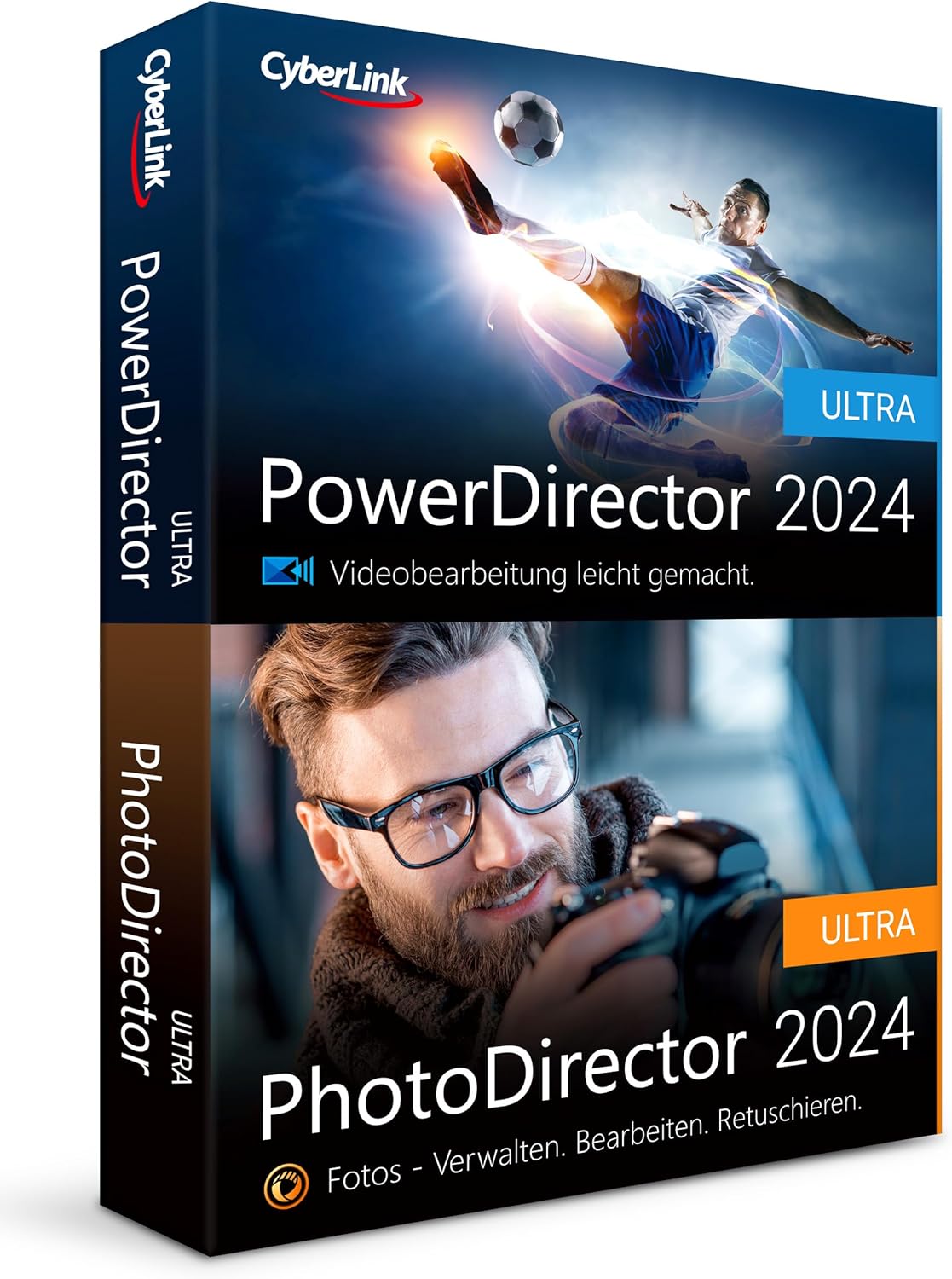 CyberLink PowerDirector 2024 Ultra User-friendly Video Editing Program for PC, Green Screen and Thousands of Effects, Photo Show, Home Studio, Screen Recorder, Windows 10/11 [Box]