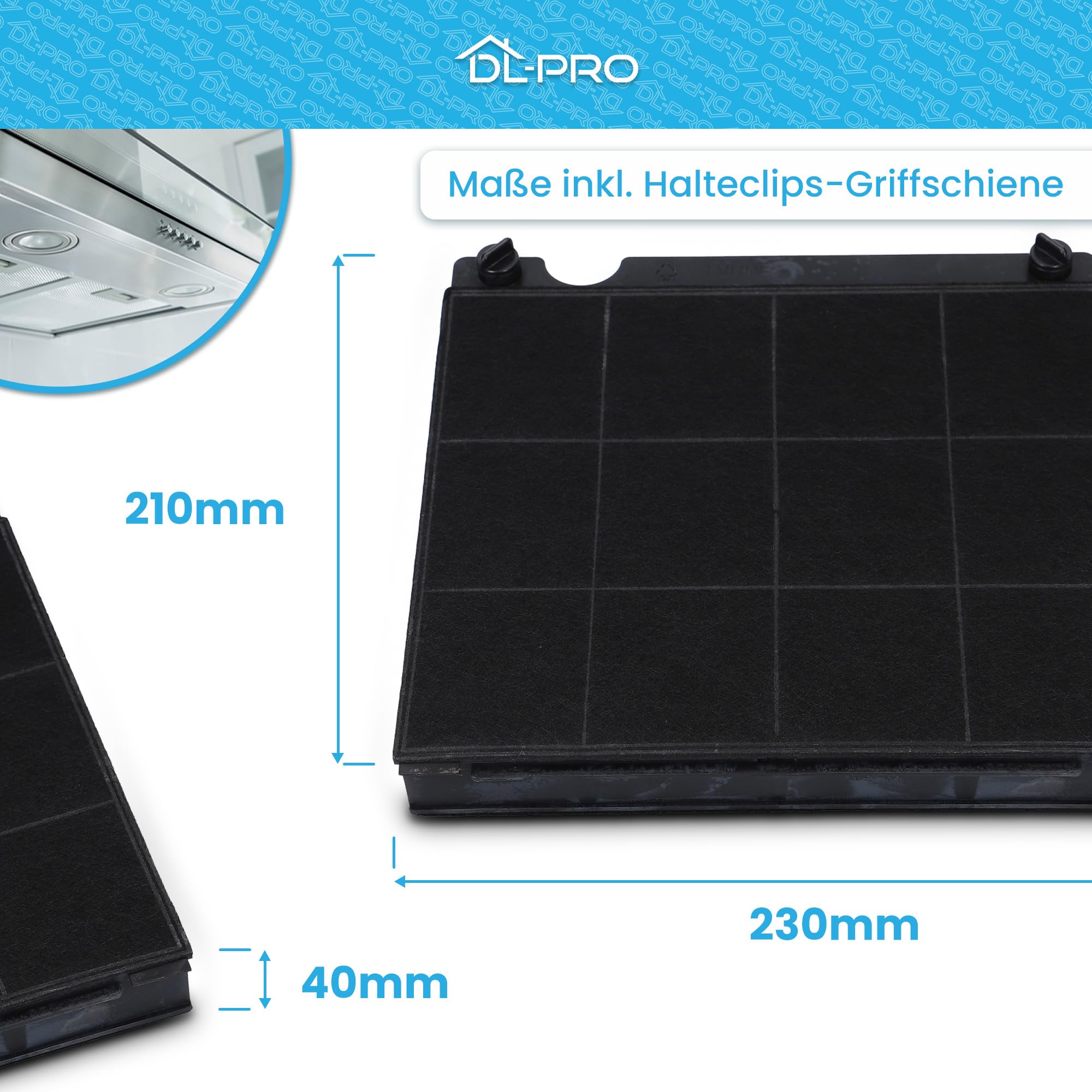 DL-pro Filtr z węglem aktywnym, filtr węglowy do Elica Model 15 Whirlpool 484000008575 AEG 9029793818 filtr węglowy do okapu kuchennego