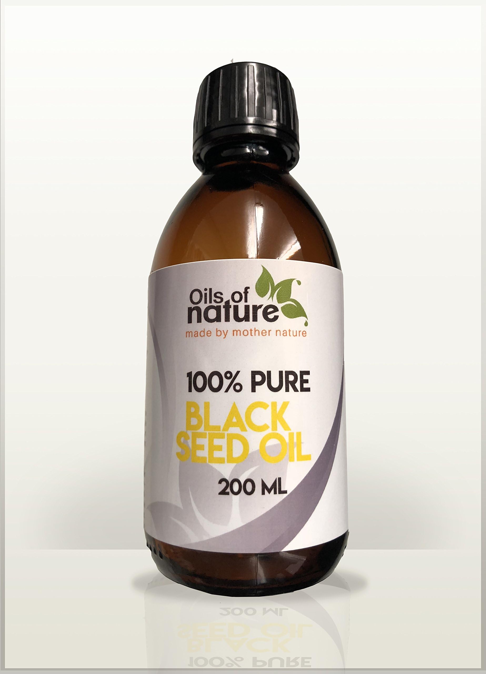 *RAW Cold-Pressed* 100% Black Seed Oil Strong Pure 'Food Grade' Virgin 200ml - *Glass* Bottle for Freshness!