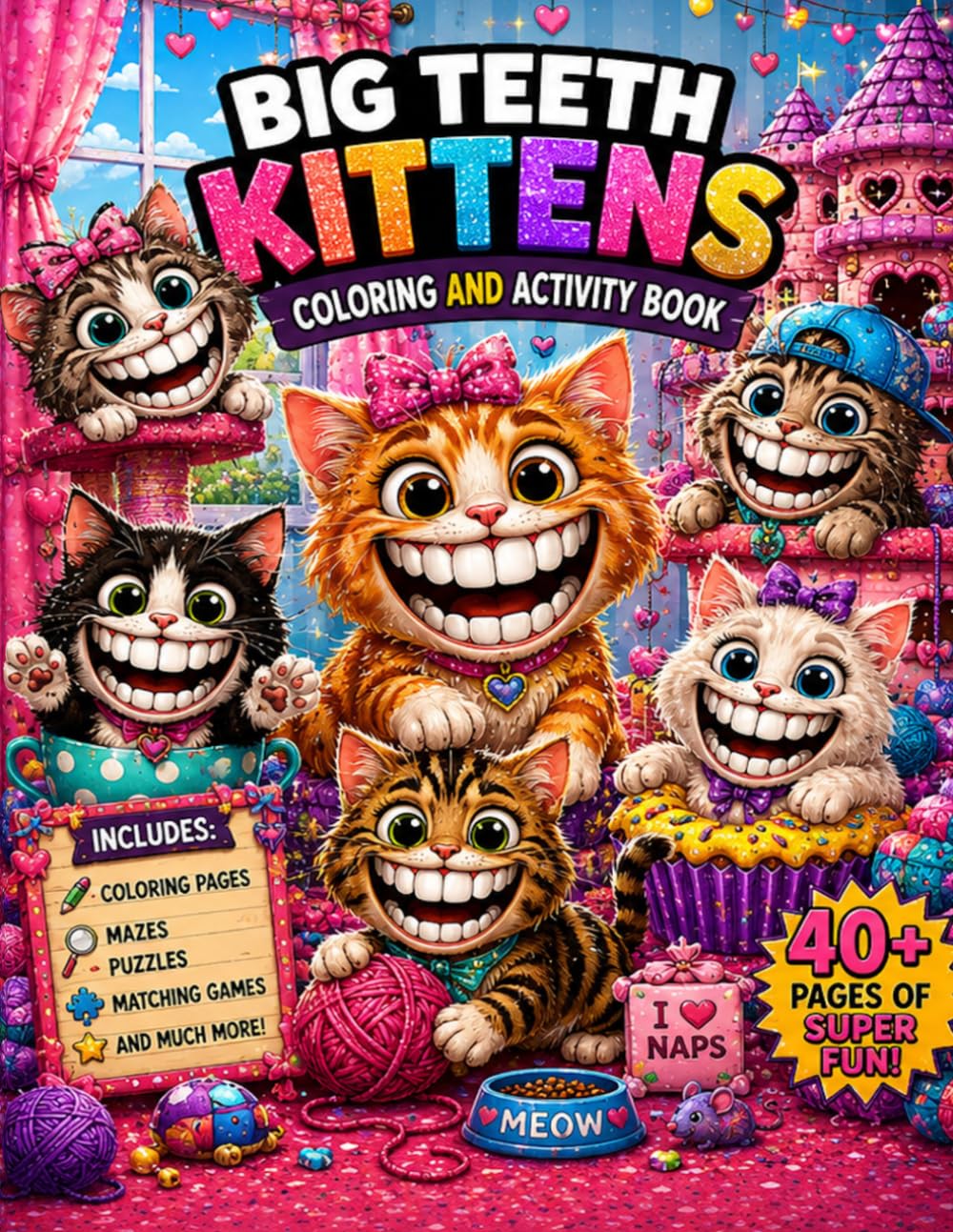 Big Teeth Kittens: Coloring & Activity Book for Kids Ages 4–8 (Big Teeth Coloring and Activities Books)