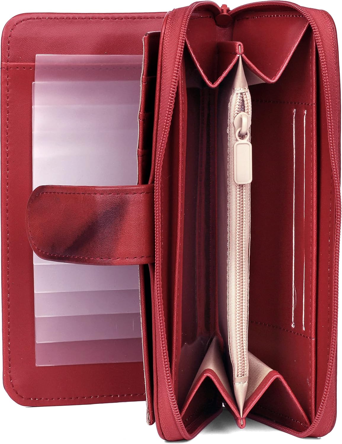 Julia Buxton Heiress Checkbook Wallet Red - Image 6